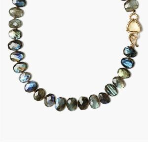Chan Luu Elegant Labradorite Necklace with Gold Clasp